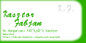 kasztor fabjan business card